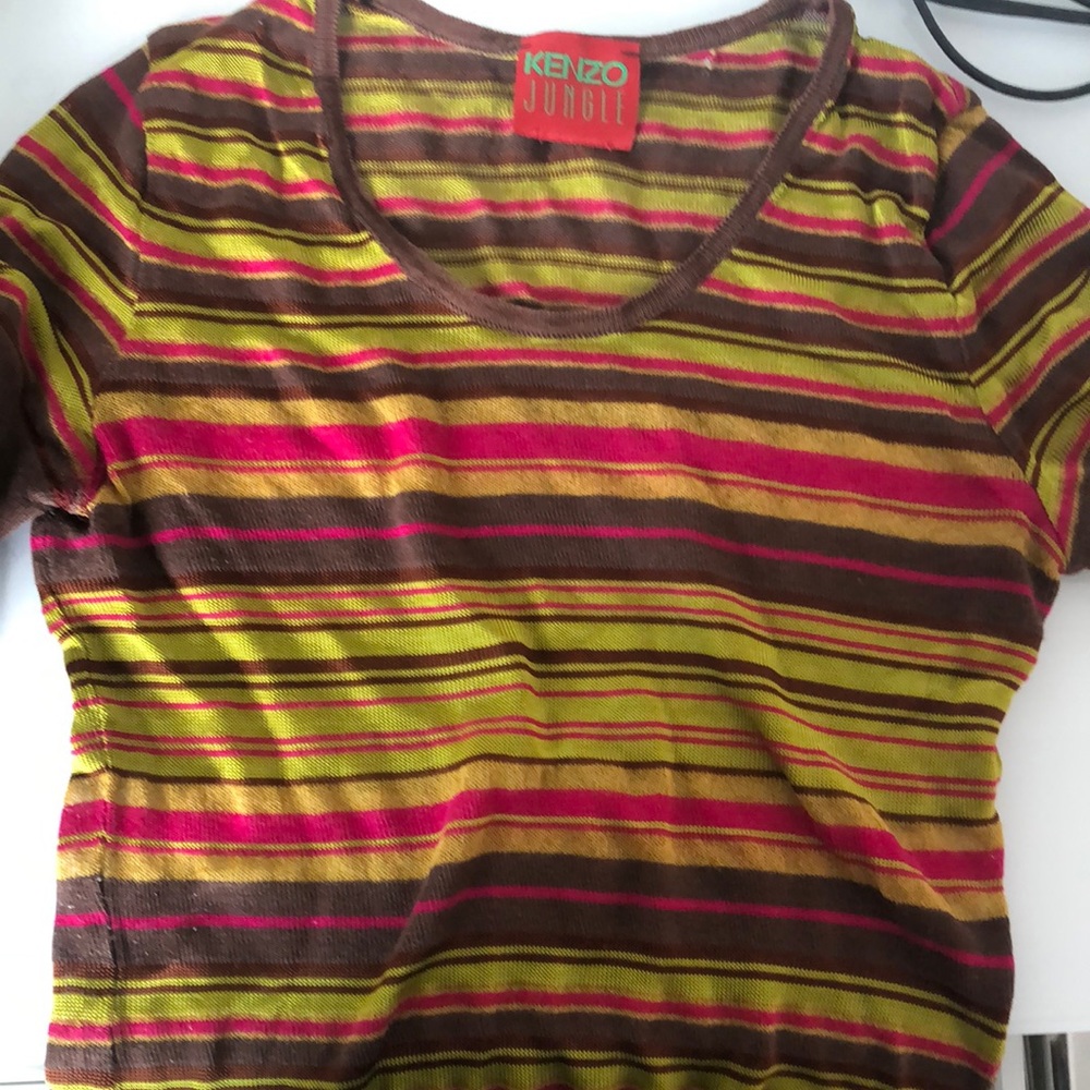 Semi sheer 90s kenzo jungle top cropped - Picture 1 of 3
